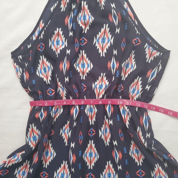 Forever 21 Women's Halter High Neck Backless Geometric Print Mini Dress Small - Picture 10 of 15